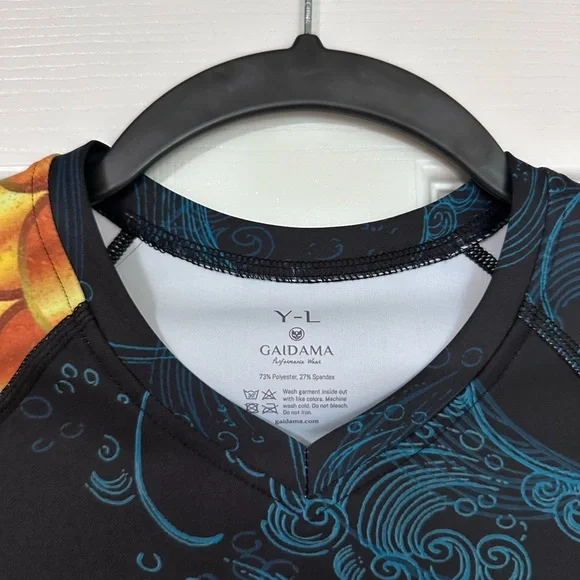 Gaidama Dragon Long Sleeve Rash Guard, youth size L - Picture 4 of 7